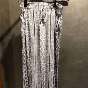 Blue & White Flowy pants